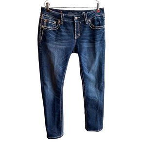 Miss Me Signature Boot Cut Flap Back Pockets Thick Stitch Womens Jean Sz 32x30.5